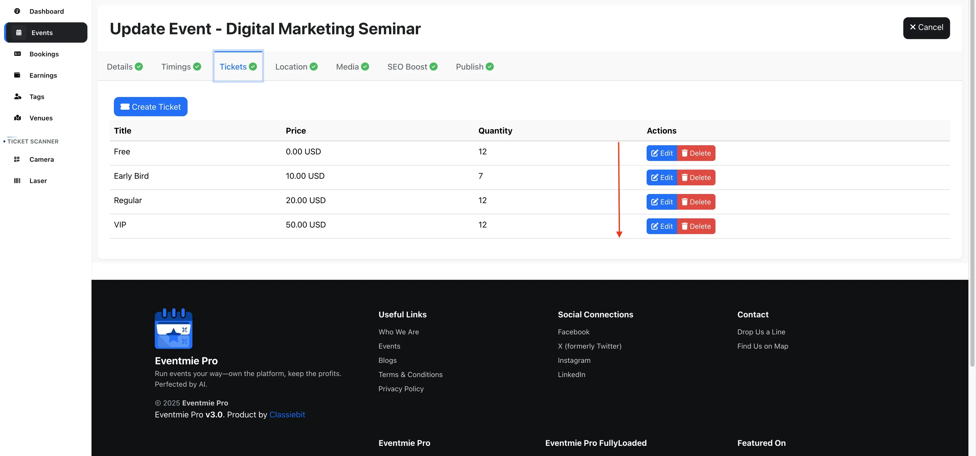 Set custom Ticket order Set custom Ticket order
